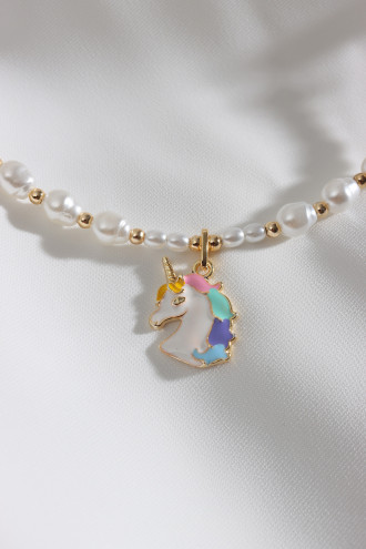 Unıcorn Uçlu İnci Kolye