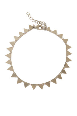 Kadın Gümüş Renk Üçgen Zincir Halhal Kadın Gümüş Renk Üçgen Zincir Halhal