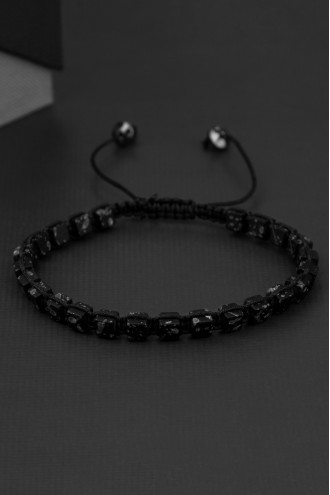 Siyah Renk Asansörlü Erkek Bileklik