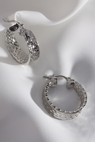 Gümüş Renk Vintage Halka Küpe