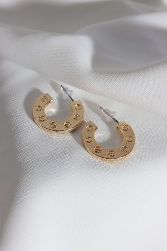 Vintage Gold Renk Halka Küpe