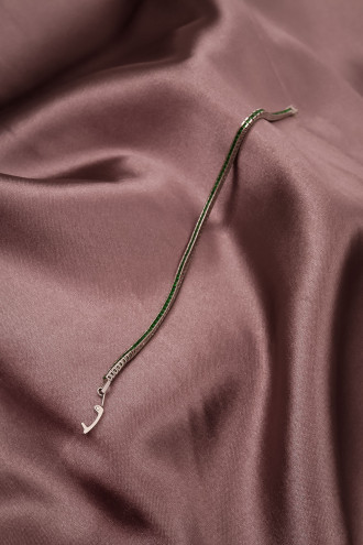 Yeşil Taşlı Su Yolu Gümüş Renk Bileklik