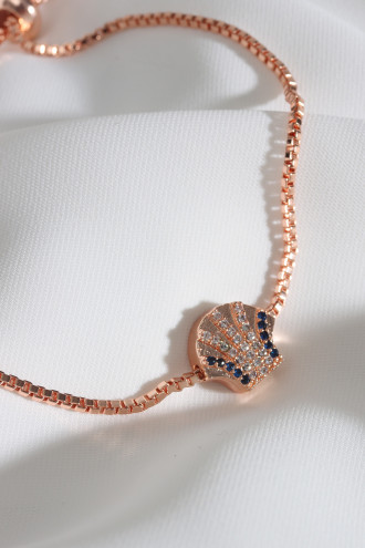 Deniz Kabuklu Asansörlü Rose Bileklik