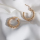 Gold Renk Toplu Vintage Halka Küpe