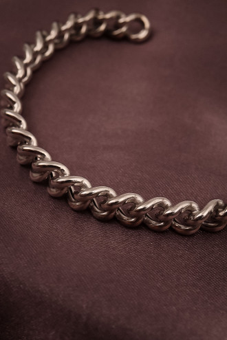 Zincir Model 925 Ayar Gümüş Kelepçe Bileklik 9,82Gr