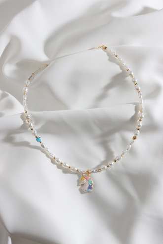 Unıcorn Uçlu İnci Kolye