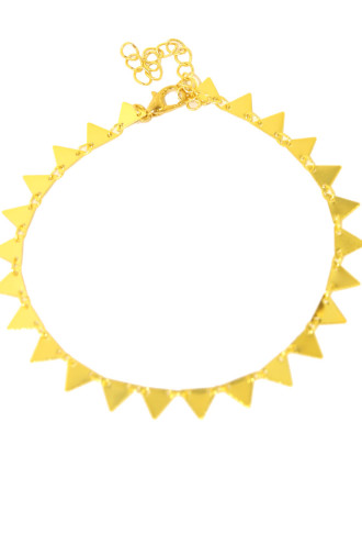 Kadın Gold Renk Üçgen Zincir Halhal Kadın Gold Renk Üçgen Zincir Halhal