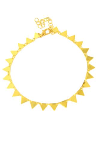 Kadın Gold Renk Üçgen Zincir Halhal Kadın Gold Renk Üçgen Zincir Halhal