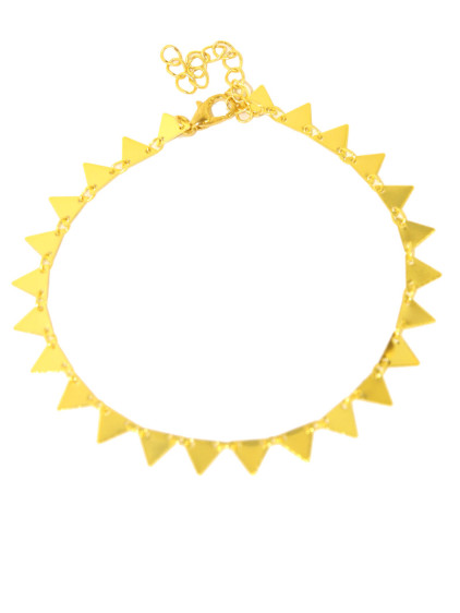 Kadın Gold Renk Üçgen Zincir Halhal Kadın Gold Renk Üçgen Zincir Halhal