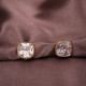 Zircon Taşlı Halkalı Tek Taş Küpe
