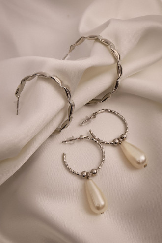 Inci Sallantılı 2'Li Halka Küpe