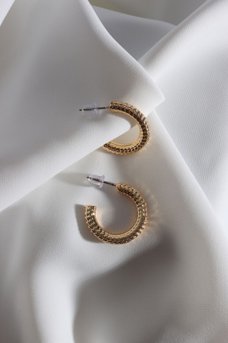 Vintage Gold Renk Halka Küpe