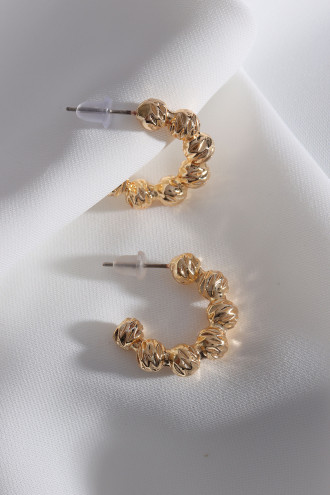 Vıntage Gold Renk Halka Küpe