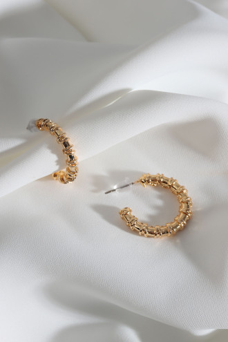 Vintage Gold Renk Halka Küpe