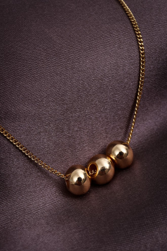 3 Toplu Gold Renk Kolye