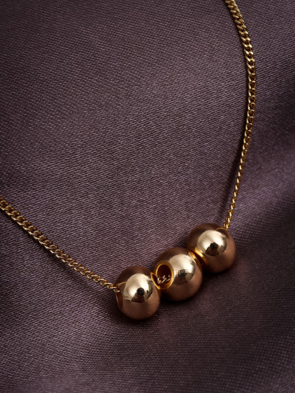 3 Toplu Gold Renk Kolye