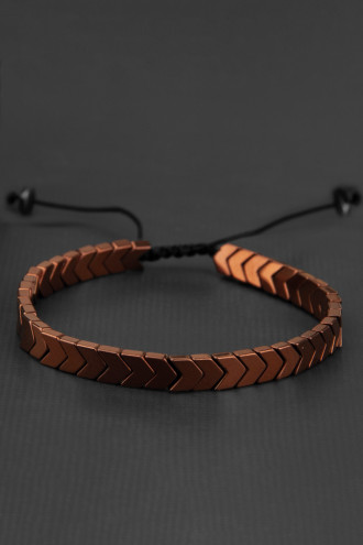 Kahverengi Renk Asansörlü Erkek Ipli Bileklik