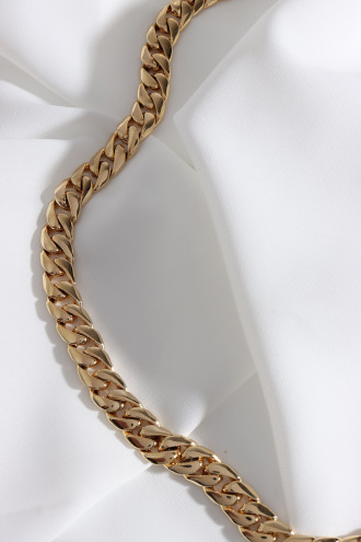 Kalın Gold Renk Döküm Kararmaz Zincir