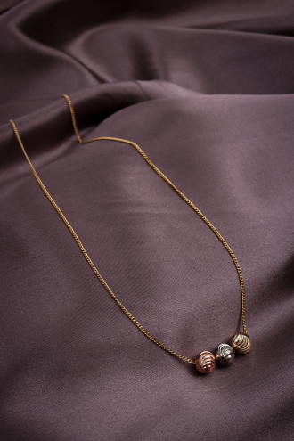 3 Toplu Gold Renk Dorika Kolye