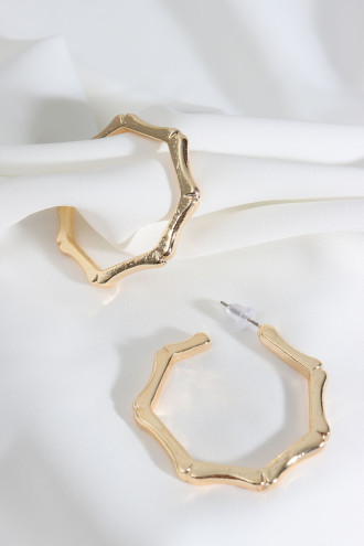 Vintage Büyük Gold Renk Halka Küpe