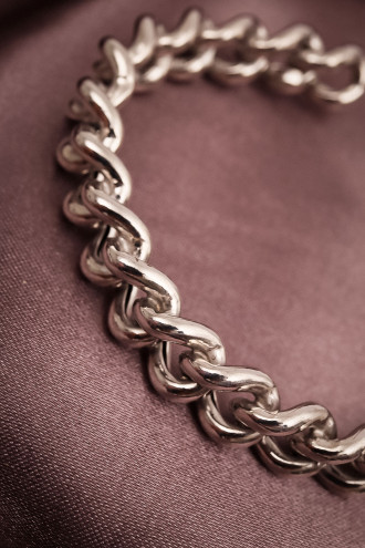 Zincir Model 925 Ayar Gümüş Kelepçe Bileklik 15,68Gr