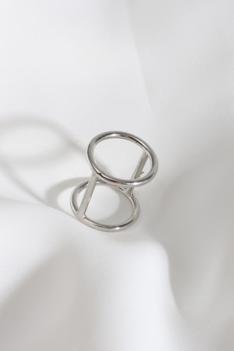 Gümüş Renk Silindir Eklem Yüzüğü