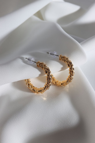 Vintage Gold Renk Halka Küpe