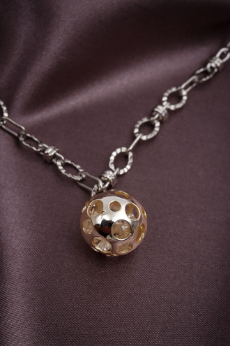 Gümüş Renk Kafes Kolye