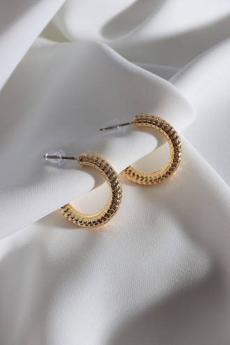 Vintage Gold Renk Halka Küpe