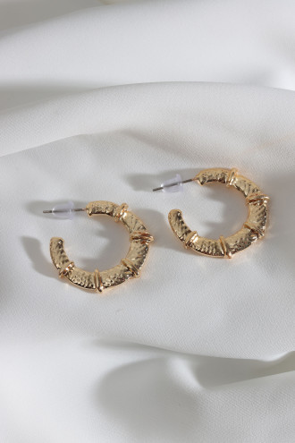 Vintage Gold Renk Halka Küpe