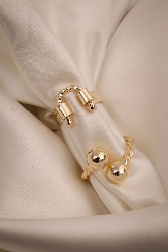 2'Li Gold Renk Yüzük