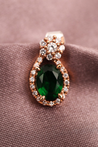 Zircontaşlı Küçük Boy Rose Abiye Küpe