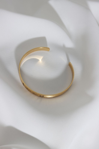 Carpe Diem Yazılı Gold Renk Kararmaz Vip Bileklik