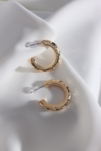 Vintage Gold Renk Halka Küpe