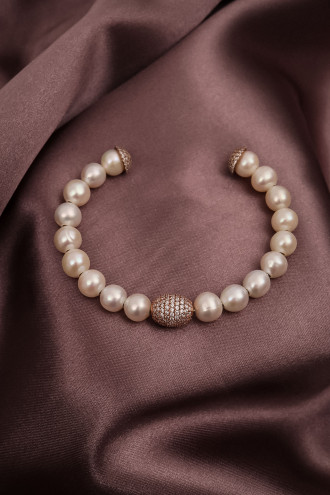 Mayorka Incili 925 Ayar Gümüş Bileklik 17,16Gr