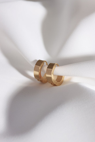 Çelik Küçük Boy Gold Renk Halka Küpe