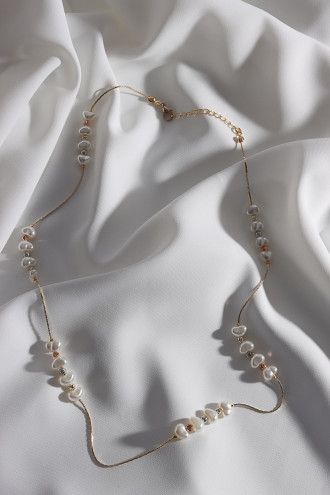 Incili Uzun Zincir Kolye