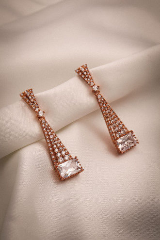 Rose Sallantılı Abiye Küpe