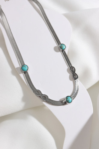 Çelik Gümüş Renk İtalyan Yassı Zincir Sonsuzluk Halhal