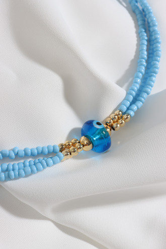 Nazar Boncuklu Mavi Boncuk Kolye