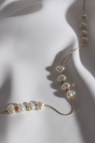 Incili Uzun Zincir Kolye