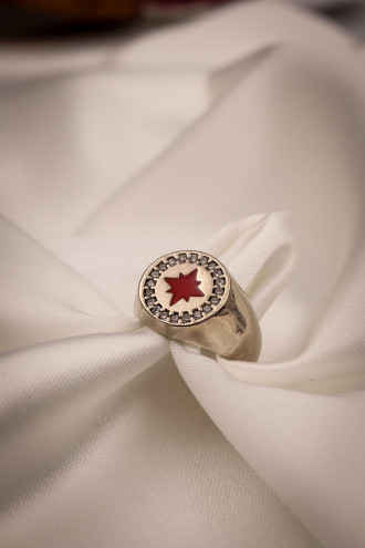 Kutup Yıldızı Gümüş Renk Alttan Ayarlanabilir Yüzük