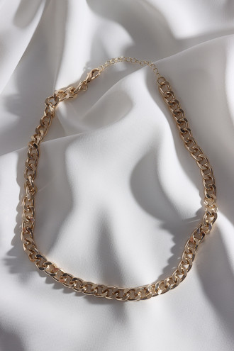 Gold Renk Kalın Zincir Kolye