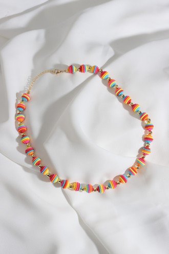 Renkli Top Boncuklu Kolye Renkli Top Boncuklu Kolye