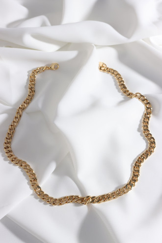 Gold Renk Döküm Kararmaz Choker Zincir