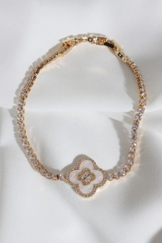 Yonca Su Yolu Gold Renk Çelik Bileklik Yonca Su Yolu Gold Renk Çelik Bileklik