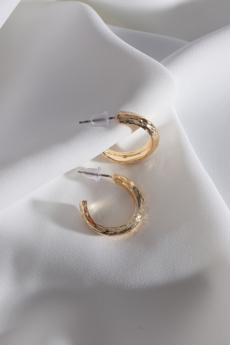 Vintage Gold Renk Halka Küpe