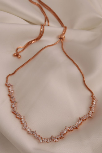 Zircon Taşlı Asansörlü Rose Süzme Kolye Zircon Taşlı Asansörlü Rose Süzme Kolye