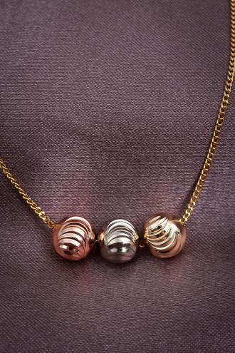 3 Toplu Gold Renk Dorika Kolye