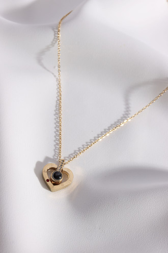 Çelik Seni Seviyorum Kolyesi